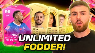 How to EASILY get UNLIMITED FODDER in EAFC 24 FREE packs amp fodder EASY method FUTTIES UPDATE [upl. by Ninos]