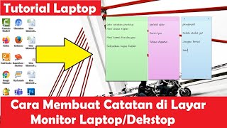 Cara Membuat Catatan di Dekstop atau Layar Monitor Laptop dengan Sticky Notes l Tutorial Laptop [upl. by Atalanti]