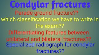 Condylar fractures  anatomy fracture patterns classification clinical features and diagnosis [upl. by Narat246]