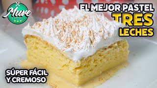 Pastel TRES LECHES súper cremosa  Cómo hacerla paso a paso  Muve Flavors [upl. by Nica]