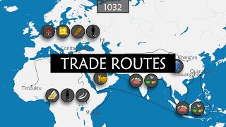 History of the Major Trade Routes  Summary on a Map [upl. by Afas]