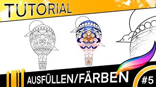 Färben  ausfüllen in procreate Tutorial  German [upl. by Hawker]