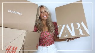 SUMMER OUTFITS HAUL  ZARA HampM MANGO AND NORDSTROM [upl. by Heid]