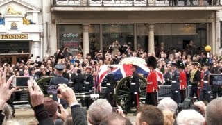 Margaret Thatchers funeral a streetlevel view [upl. by Zzahc]