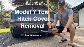 Model Y Tow Hitch Cover Removal and Install Without Damaging Bumper [upl. by Harts224]