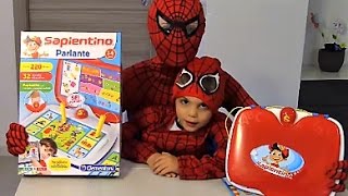 Inglese per bambini con Spiderman Numeri e Colori Sapientino Clementoni English for children [upl. by Joan]