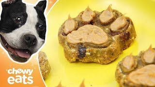 Easy Recipe for Peanut Butter Dog Biscuits  Chewy Eats [upl. by Ardnekat]