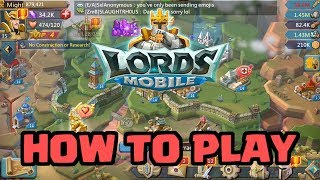 How To Play Lords Mobile The Basics  Get Free Gems Now [upl. by Nimsaj581]