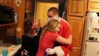 Soldiers Surprise Homecoming to Merry Christmas [upl. by Attekahs157]