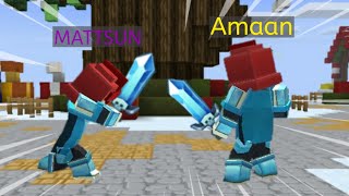 LEGENDARY DUEL  Amaan BG VS Mattsun BG in Bedwars Blockman GO [upl. by Tav]