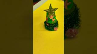 Tiny Christmas tree Craft Amazing Christmas Decoration Craft christmas decoration festival art [upl. by Anazraf507]