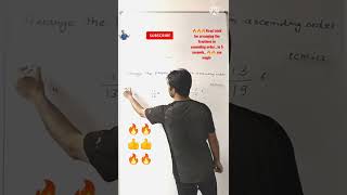 fired trick for arranging fractions in ascending order get your answer in 5 seconds beat calculator [upl. by Etterraj476]