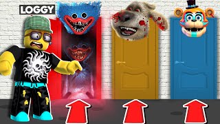 LOGGY CHOOSE THE CORRECT DOOR TO ESCAPE HUGGY WUGGY [upl. by Sidwohl]