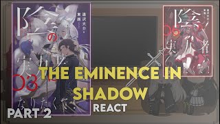 The Eminence In Shadow React To ShadowCid  Part 2  Movie Spoilers [upl. by Kramnhoj]