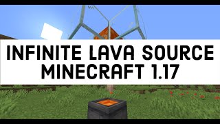 How To Make An Infinite Lava Source  Minecraft 117 Tutorial [upl. by Oralia768]