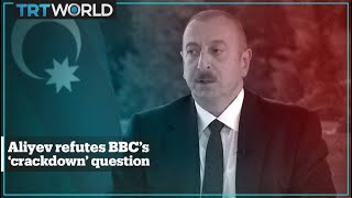 Azerbaijani president responds to BBC’s crackdown claims [upl. by Katya51]