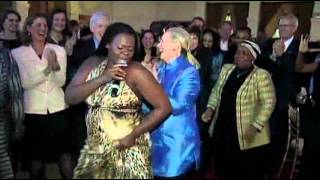 Raw Video Clinton Dances in Johannesburg [upl. by Derriey]