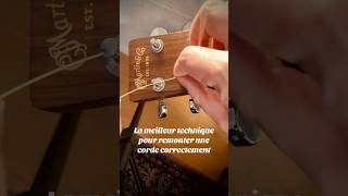 La meilleure technique pour changer une corde de guitare  guitare guitarstring tutoguitare [upl. by Hiroko]