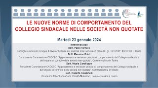 Le nuove norme di comportamento del Collegio Sindacale nelle società non quotate [upl. by Sacram]