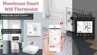 Moeshouse Smart Wifi Thermostat Temperature Controller How To SetUp [upl. by Naara]