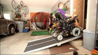 Ross the incredible folding ramp and the Permobil c500 power wheelchair [upl. by Kyte404]