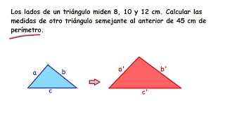 Semejanza de triángulos usando el Perímetro [upl. by Amber]