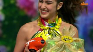 Sara Ali Khan WINS Nickelodeon Rising Star Of The Year Special Award  KCA 2019 [upl. by Bernadene970]