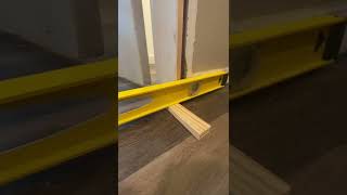 How to Install a PreHung Door How to make sure your header is always level [upl. by Stroup]