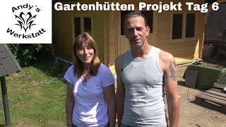 Gartenhütten Projekt Teil 7  Anstrich und Dachrinne Tag 6 [upl. by Gensmer]