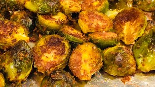 GARLIC ROASTED BRUSSELS SPROUTS  Brown Girls Kitchen [upl. by Bergmans]