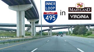 Capital Beltway I495 in Maryland and Virginia Inner Loop Full Trip [upl. by Lazes]