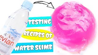 TESTING No Glue No Borax WATER SLIME Recipes  Sugar Slime And Pudding Slime  Will It Slime [upl. by Kin409]