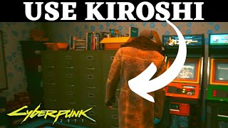 Use Kiroshi to find the right cabinet Cyberpunk 2077 The Hunt Mission How To use kiroshi cabinet [upl. by Karrah]