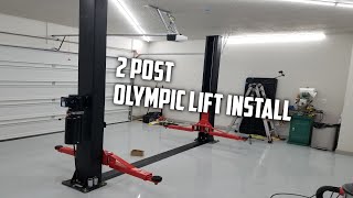 Installing a 10k lbs Olympic 2 Post Car Lift  2PBP10 [upl. by Lauralee]