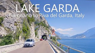 Lake Garda Scenic Drive 4K  Gargnano to Riva del Garda Italy [upl. by Phylys]