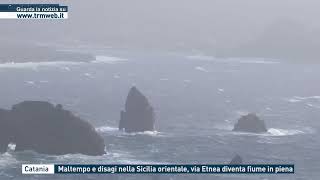 Catania  Maltempo e disagi nella Sicilia orientale via Etnea diventa fiume in piena [upl. by Yesnel33]