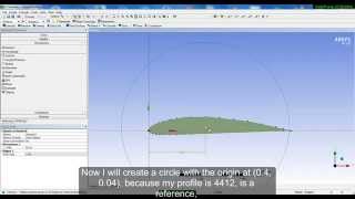 ✅ ANSYS CFX Tutorial  Design Modeler NACA Airfoil  Part 24 [upl. by Olethea460]