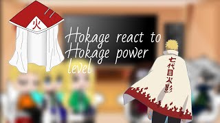 Hokage react to Hokage power level [upl. by Eicak]