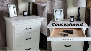 Easy DIY secret hidden compartment nightstand [upl. by Trub]