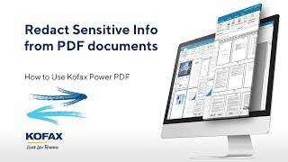 How to Redact Sensitive Information from PDF Documents in Kofax Power PDF [upl. by Eniluap578]