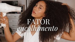 COMO REDUZIR O FATOR ENCOLHIMENTO DO CABELO CRESPO [upl. by Etram]