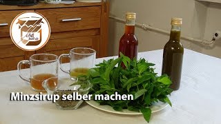 Minzsirup selber machen  aus frischer und aus getrockneter Pfefferminze [upl. by Schindler]