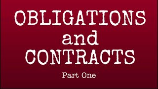 Obligations and Contracts Part 1 A Review Guide [upl. by Darach]