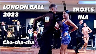 Troels Bager  Ina Jeliazkova  London Ball 2023  Chachacha  Professional Latin [upl. by Chantal678]