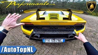 Lamborghini Huracan Performante REVIEW POV Test AUTOBAHN amp FOREST Roads by AutoTopNL [upl. by Frederico744]