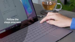 Samsung Galaxy Book S  Setting up the fingerprint scanner [upl. by Eba]