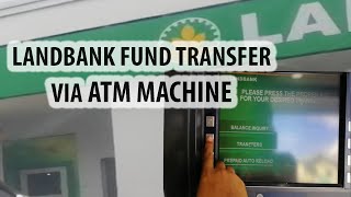 LandBank Fund Transfer Via ATM Machine FREE  How to transfer fund via ATM machine [upl. by Georges]