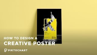 How to Design a Creative Event Poster in Just 4 Mins  Piktochart Tutorial [upl. by Noret]