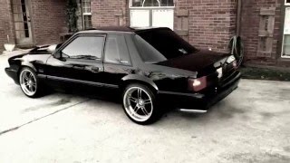 Keiths 90 Mustang LX Foxbody Coupe with SVE Series 2 wheels [upl. by Vyse]