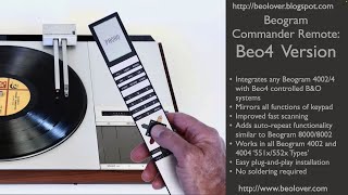 Beo4 Commander Use a Beo4 Remote for Controlling a Beogram 4002 or 4004 [upl. by Parthen]